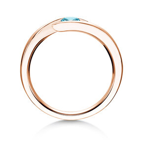 Verlobungsring Twist Colour in 9K Roségold mit Blautopas 0,25ct