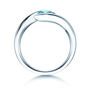 Verlobungsring Twist Colour in 9K Weißgold mit Blautopas 0,50ct