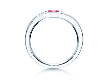 Verlobungsring Twist Colour in 9K Weißgold mit Pinker Turmalin 0,15ct