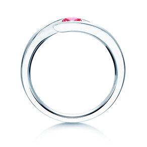 Verlobungsring Twist Colour in 9K Weißgold mit Pinker Turmalin 0,15ct