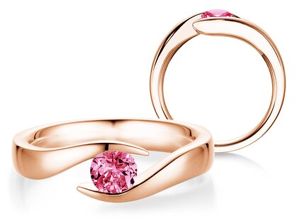Verlobungsring Twist Colour in 14K Roségold mit Pinker Turmalin 0,50ct