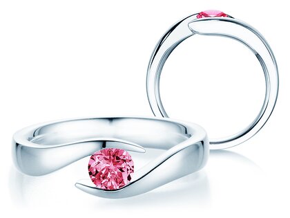 Verlobungsring Twist Colour in 14K Weißgold mit Pinker Turmalin 0,50ct