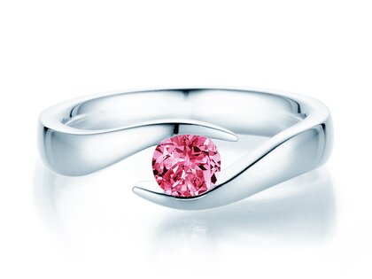 Verlobungsring Twist Colour in 14K Weißgold mit Pinker Turmalin 0,50ct