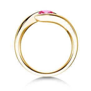 Verlobungsring Twist Colour in 14K Gelbgold mit Pinker Turmalin 0,50ct