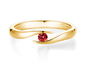 Verlobungsring Twist Colour in 14K Gelbgold mit Rubin 0,05ct