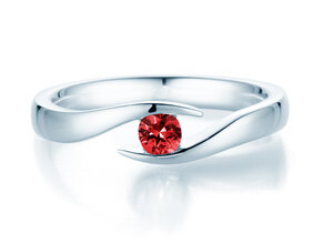 Verlobungsring Twist Colour in 18K Weißgold mit Rubin 0,25ct