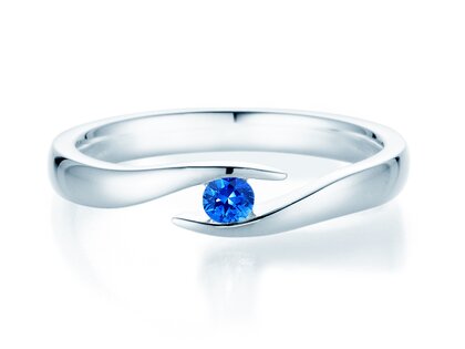 Verlobungsring Twist Colour in Silber 925/- mit Saphir 0,10ct