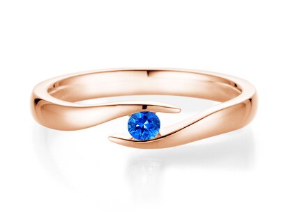 Verlobungsring Twist Colour in 14K Roségold mit Saphir 0,05ct