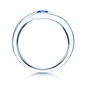 Verlobungsring Twist Colour in Silber 925/- mit Saphir 0,15ct