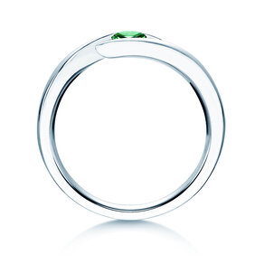 Verlobungsring Twist Colour in 14K Weißgold mit Smaragd 0,15ct