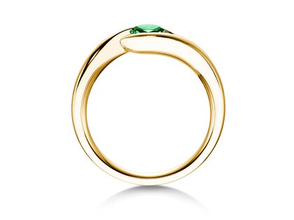 Verlobungsring Twist Colour in 18K Gelbgold mit Smaragd 0,50ct