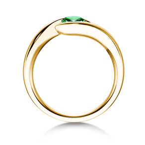 Verlobungsring Twist Colour in 18K Gelbgold mit Smaragd 0,50ct