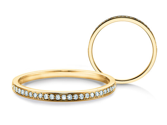 Verlobungsring Alliance-/Eternity in 9K Weißgold mit Diamanten 0,125ct G/SI