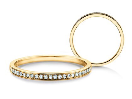 Verlobungsring Alliance in 14K Gelbgold mit Diamanten 0,21ct G/SI