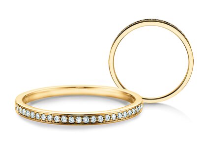 Verlobungsring Alliance in 14K Gelbgold mit Diamanten 0,125ct G/SI