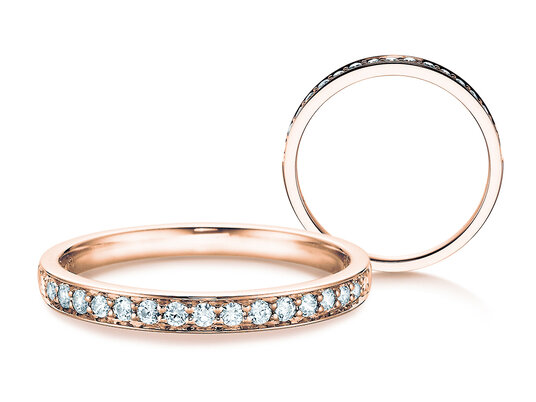 Verlobungsring Alliance-/Eternity in 9K Weißgold mit Diamanten 0,125ct G/SI
