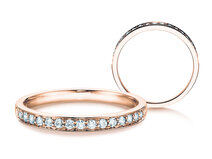 Verlobungsring Alliance in 14K Roségold mit Diamanten 0,125ct G/SI