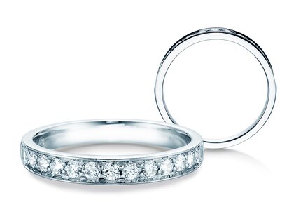 Verlobungsring Alliance in 18K Weißgold mit Diamanten 0,39ct G/SI
