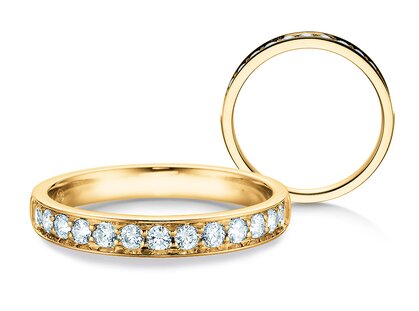 Verlobungsring Alliance in 18K Gelbgold mit Diamanten 0,39ct G/SI