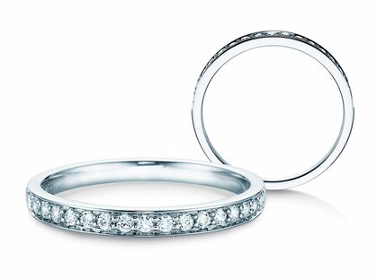 Verlobungsring Alliance in 14K Weißgold mit Diamanten 0,255ct