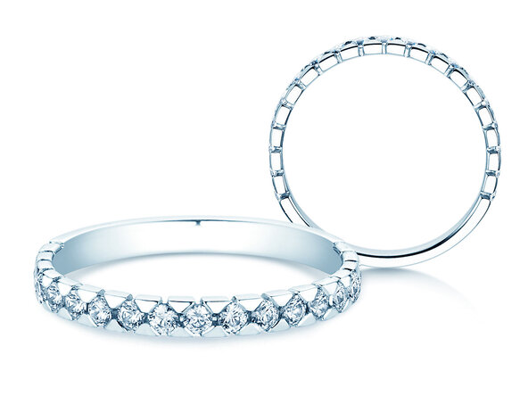 Verlobungsring Balance in 9K Weißgold mit Diamanten 0,50ct G/SI