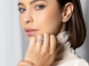 Verlobungsring Dawn in 14K Weißgold mit Diamanten 1,27ct G/SI