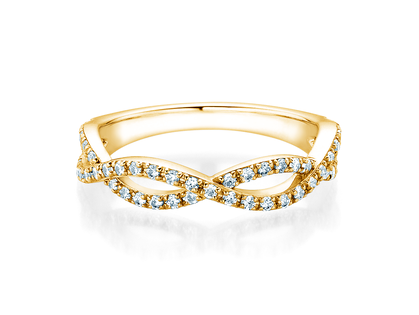 Verlobungsring Diamond Curve in 14K Gelbgold mit Diamant 0,40ct G/SI