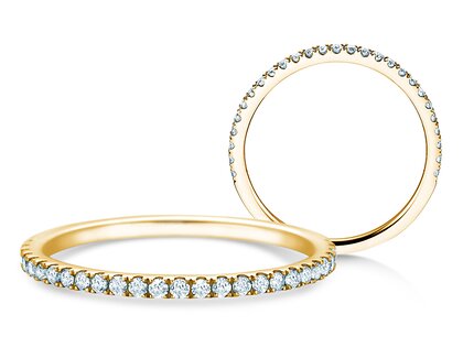 Verlobungsring Dusk in 9K Gelbgold mit Diamanten 0,25ct G/SI