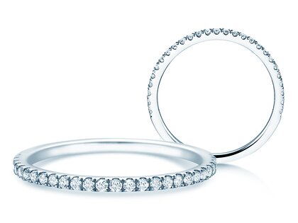 Verlobungsring Dusk in 9K Weißgold mit Diamanten 0,25ct G/SI