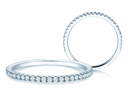 Verlobungsring Dusk in 14K Weißgold mit Diamanten 0,25ct G/SI