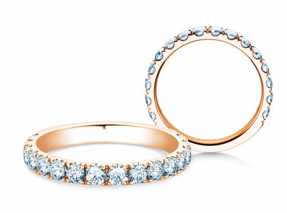 Verlobungsring Dusk in 14K Roségold mit Diamanten 0,96ct G/SI