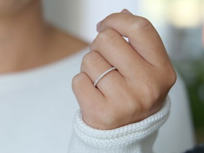 Verlobungsring Dusk in 9K Weißgold mit Diamanten 0,25ct G/SI