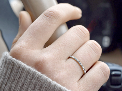 Verlobungsring Dusk in 9K Weißgold mit Diamanten 0,25ct G/SI