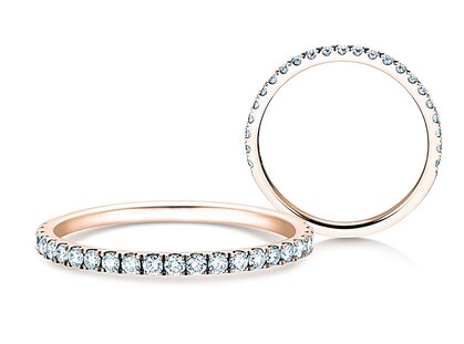 Verlobungsring Dusk in 14K Roségold mit Diamanten 0,35ct G/SI