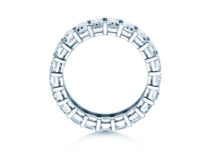 Verlobungsring Emerald Cut Eternity in 14K Weißgold mit Diamanten 4,20ct G/VS