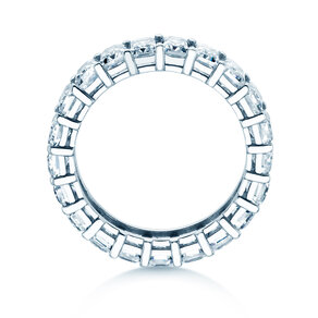 Verlobungsring Emerald Cut Eternity in 14K Weißgold mit Diamanten 4,20ct G/VS