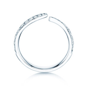 Verlobungsring Flow Pavé in 9K Weißgold mit Diamanten 0,51ct G/SI
