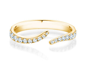 Verlobungsring Flow Pavé in 14K Gelbgold mit Diamanten 0,51ct G/SI