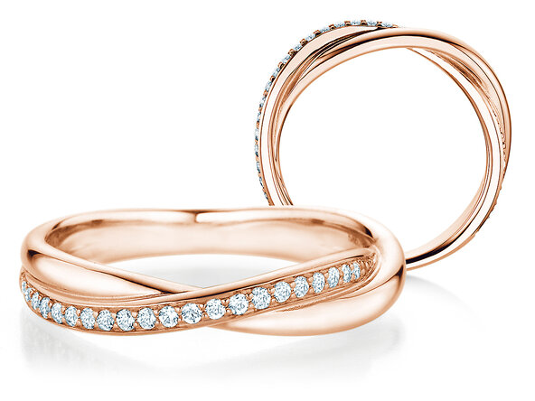 Verlobungsring Forever Us Diamonds in 18K Roségold mit Diamanten 0,20ct G/SI