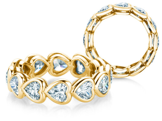 Verlobungsring Full of Hearts in 9K Gelbgold mit Labordiamanten 1,28ct E/VS