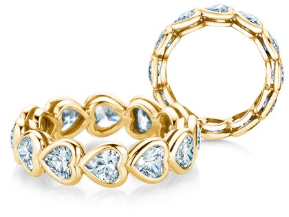 Verlobungsring Full of Hearts in 9K Gelbgold mit Labordiamanten 1,28ct E/VS