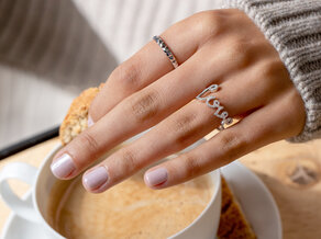 Ring Love Diamonds Pavé in 14K Weißgold mit Diamanten 0,37ct G/SI