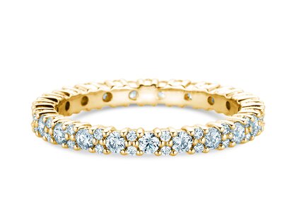 Verlobungsring  Eternityring Morse in 14K Gelbgold mit Diamanten 0,84ct G/SI