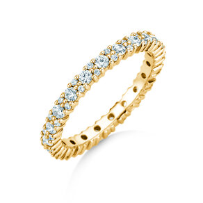 Verlobungsring  Eternityring Morse in 14K Gelbgold mit Diamanten 0,84ct G/SI