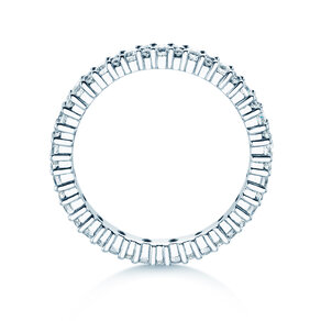 Verlobungsring  Eternityring Morse in 14K Weißgold mit Diamanten 0,84ct G/SI