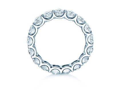 Verlobungsring Oval Cut Infinity in 14K Weißgold mit Diamanten 1,84ct G/SI