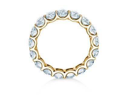 Verlobungsring Oval Cut Infinity in 9K Gelbgold mit Labordiamanten 1,84ct E/VS