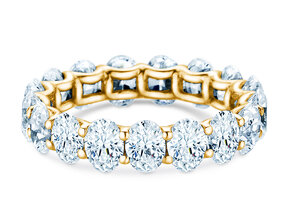 Verlobungsring Oval Cut Infinity in 9K Gelbgold mit Labordiamanten 1,84ct E/VS