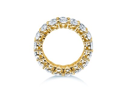 Verlobungsring Oval Cut Infinity in 14K Gelbgold mit Diamanten 1,84ct G/SI