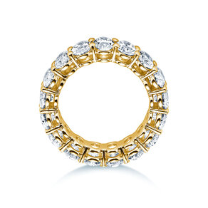 Verlobungsring Oval Cut Infinity in 14K Gelbgold mit Diamanten 1,84ct G/SI